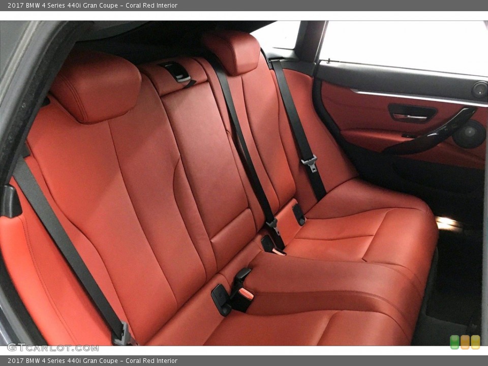 Coral Red Interior Rear Seat for the 2017 BMW 4 Series 440i Gran Coupe #140334330