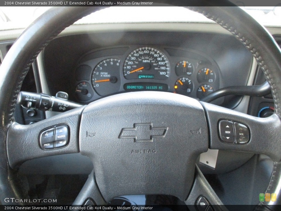 Medium Gray Interior Steering Wheel for the 2004 Chevrolet Silverado 3500HD LT Extended Cab 4x4 Dually #140338041