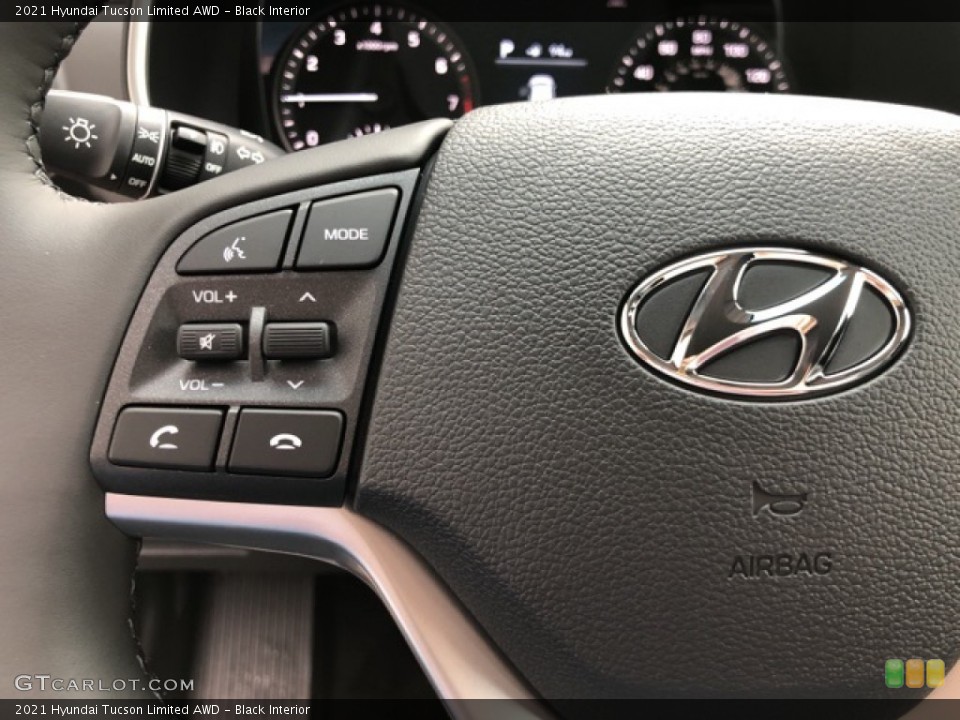 Black Interior Steering Wheel for the 2021 Hyundai Tucson Limited AWD #140339907