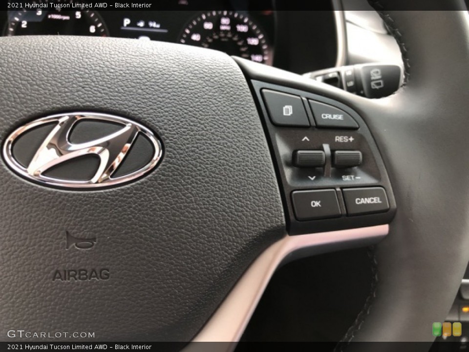 Black Interior Steering Wheel for the 2021 Hyundai Tucson Limited AWD #140339916