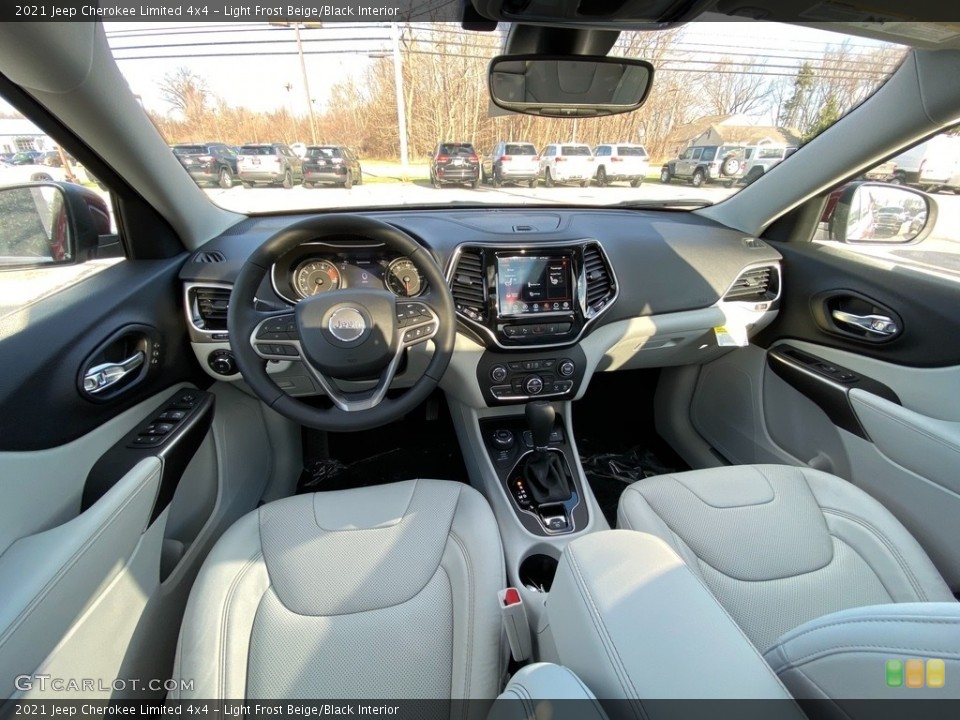 Light Frost Beige/Black 2021 Jeep Cherokee Interiors