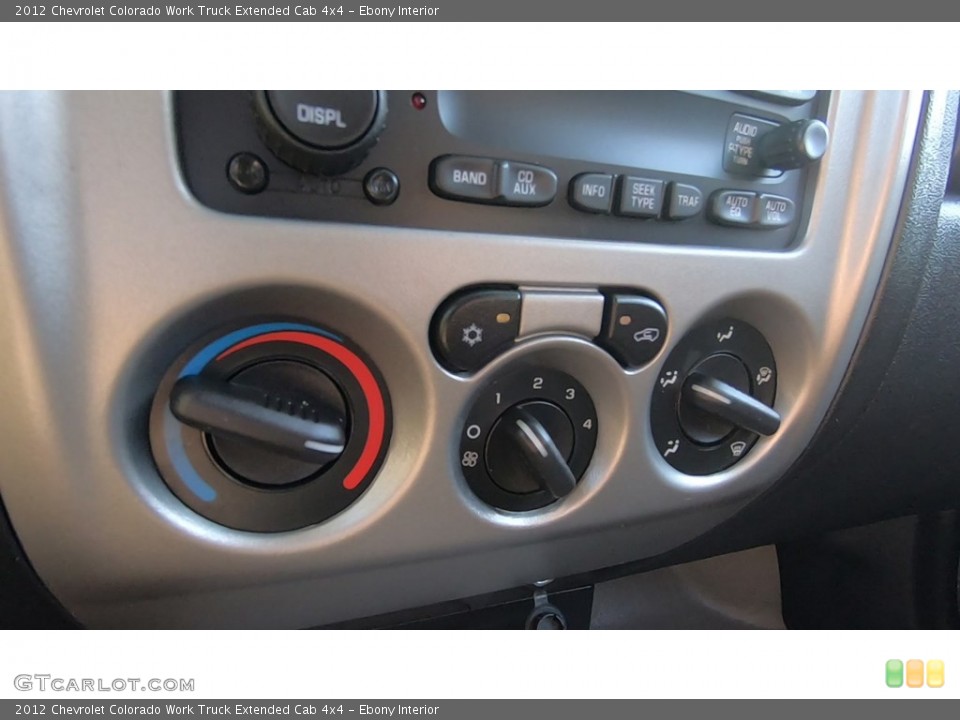 Ebony Interior Controls for the 2012 Chevrolet Colorado Work Truck Extended Cab 4x4 #140342216