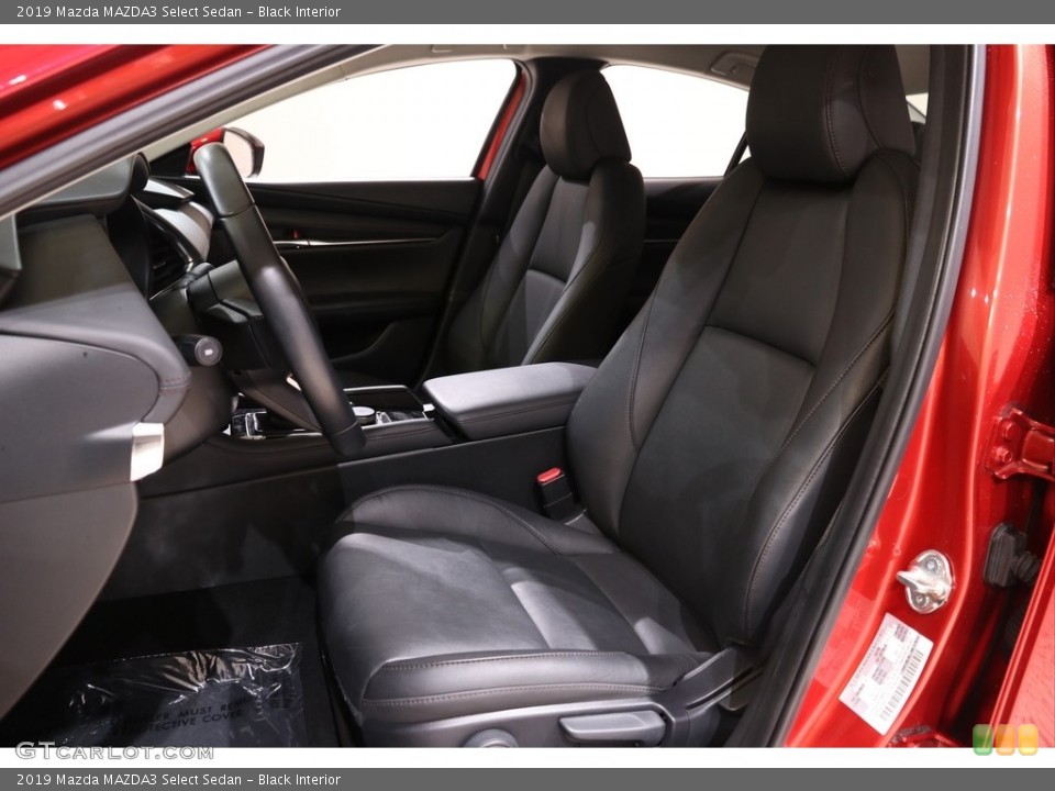 Black Interior Front Seat for the 2019 Mazda MAZDA3 Select Sedan #140350890