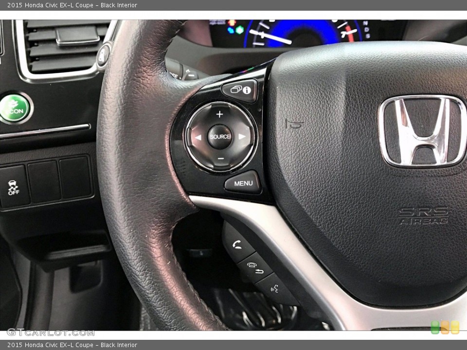 Black Interior Steering Wheel for the 2015 Honda Civic EX-L Coupe #140356716