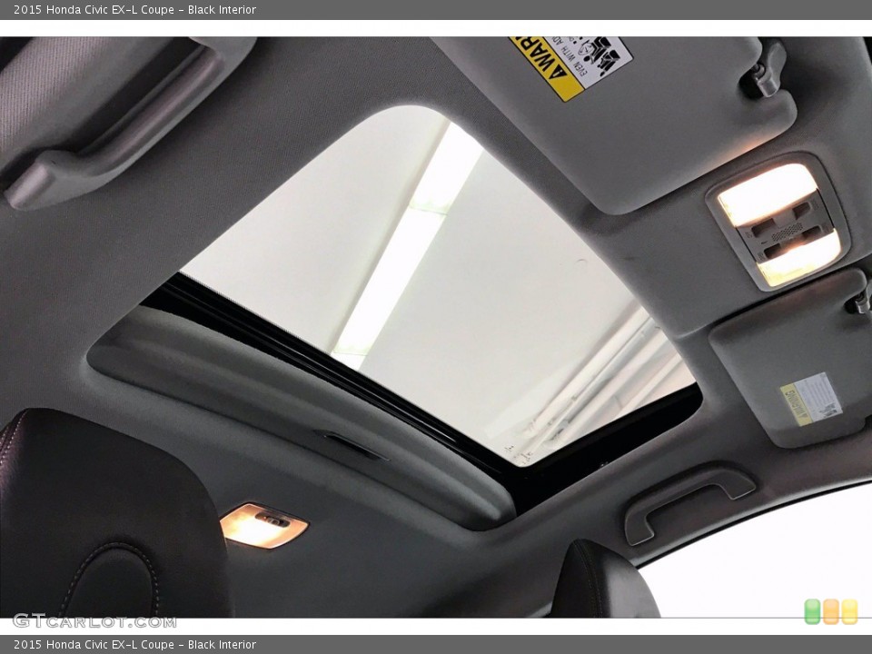 Black Interior Sunroof for the 2015 Honda Civic EX-L Coupe #140356806
