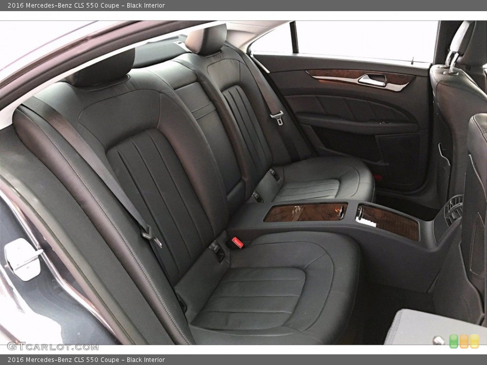 Black Interior Rear Seat for the 2016 Mercedes-Benz CLS 550 Coupe #140358952
