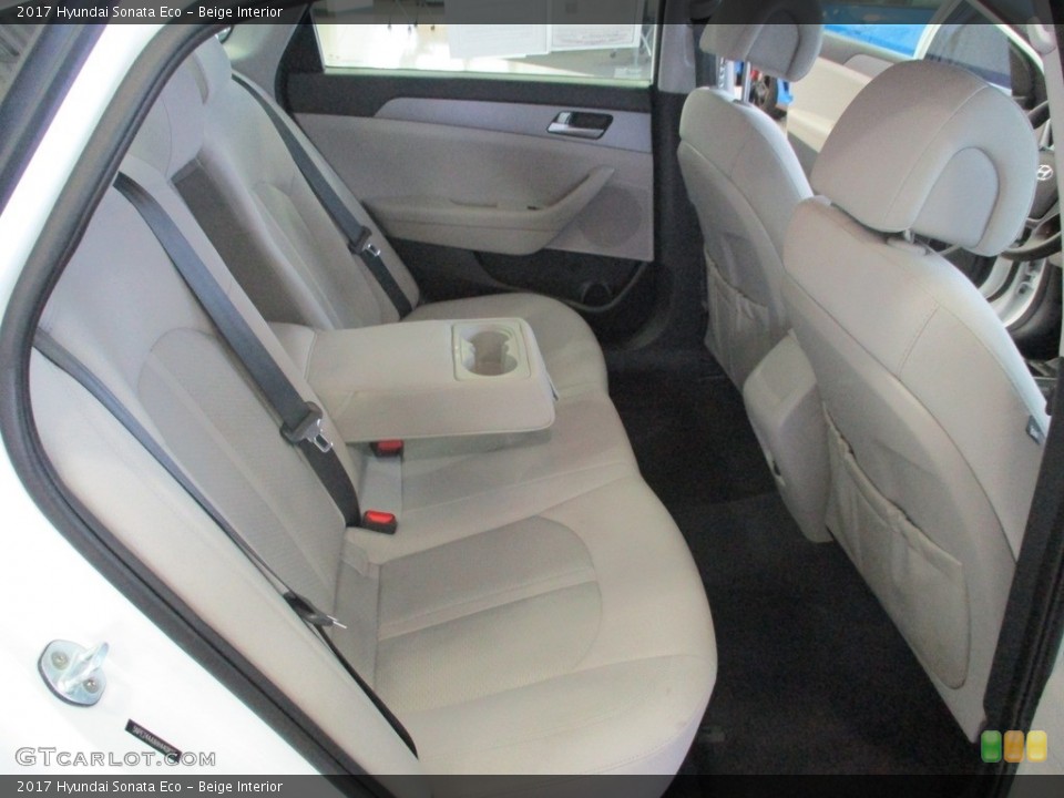 Beige Interior Rear Seat for the 2017 Hyundai Sonata Eco #140360933