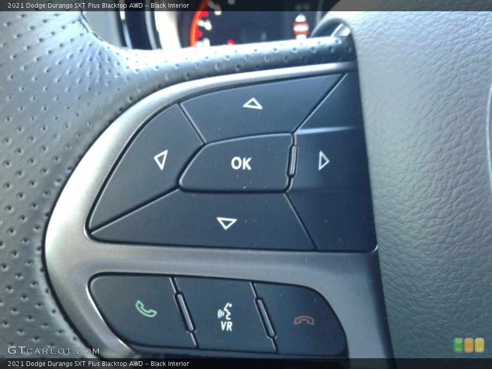 Black Interior Steering Wheel for the 2021 Dodge Durango SXT Plus Blacktop AWD #140371141