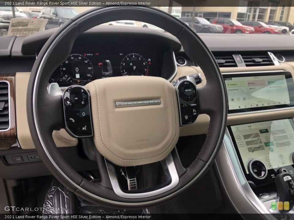 Almond/Espresso Interior Steering Wheel for the 2021 Land Rover Range Rover Sport HSE Silver Edition #140372837