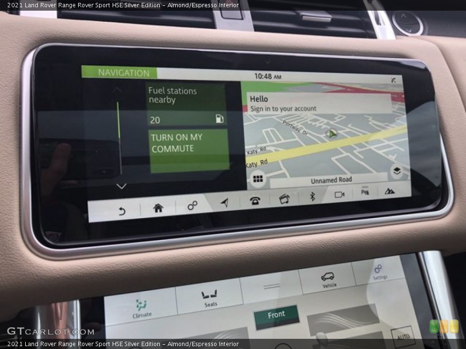 Almond/Espresso Interior Navigation for the 2021 Land Rover Range Rover Sport HSE Silver Edition #140372915