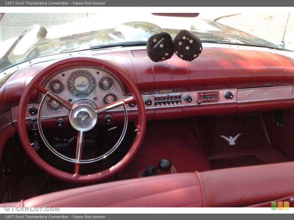 Flame Red Interior Dashboard for the 1957 Ford Thunderbird Convertible #140376983