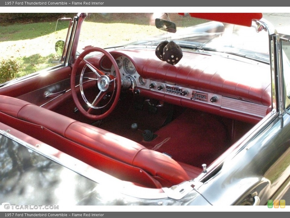 Flame Red Interior Photo for the 1957 Ford Thunderbird Convertible #140377357
