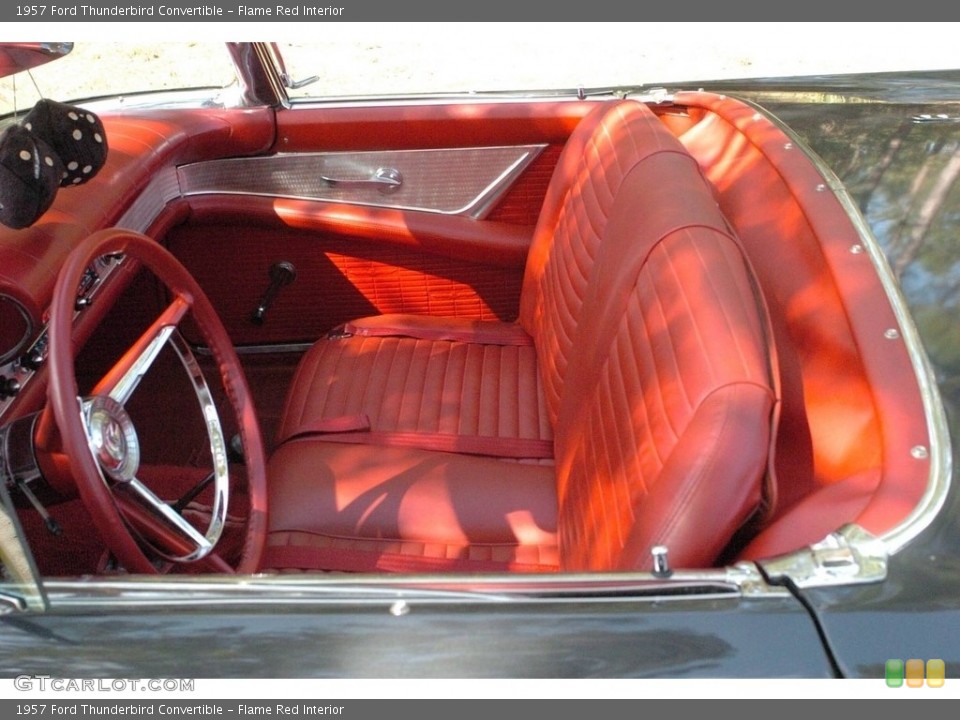 Flame Red Interior Front Seat for the 1957 Ford Thunderbird Convertible #140377403
