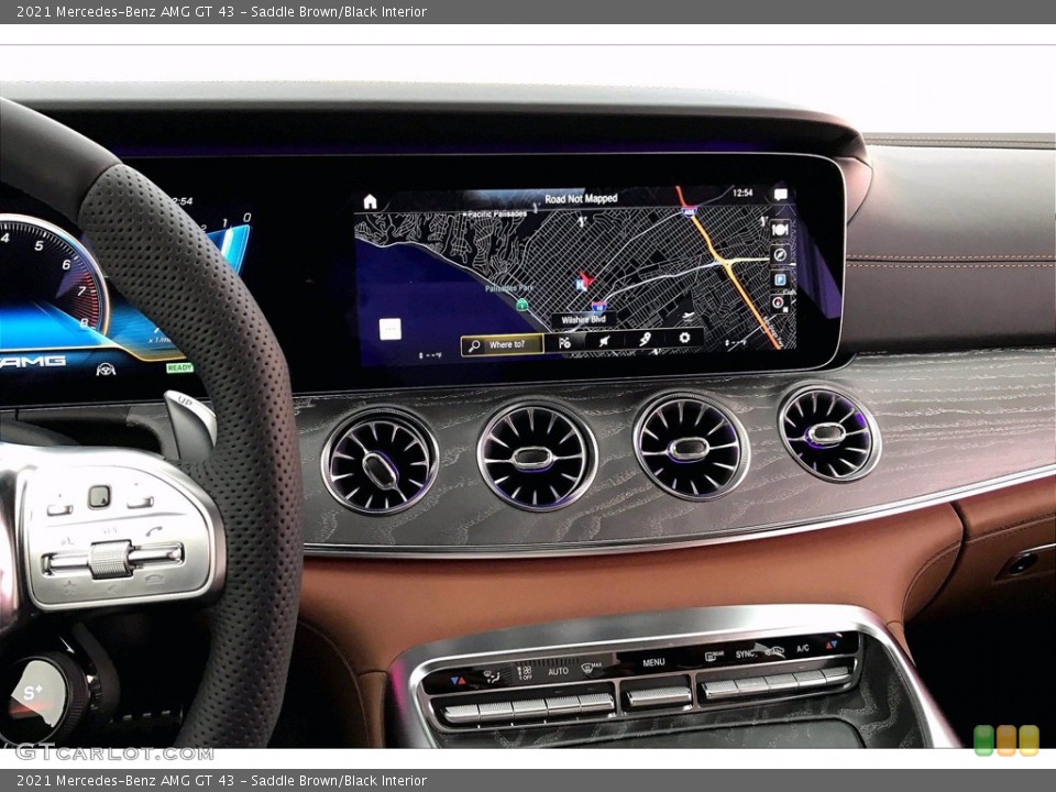 Saddle Brown/Black Interior Navigation for the 2021 Mercedes-Benz AMG GT 43 #140379020