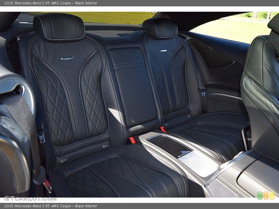 Black Interior Rear Seat for the 2015 Mercedes-Benz S 65 AMG Coupe #140382415