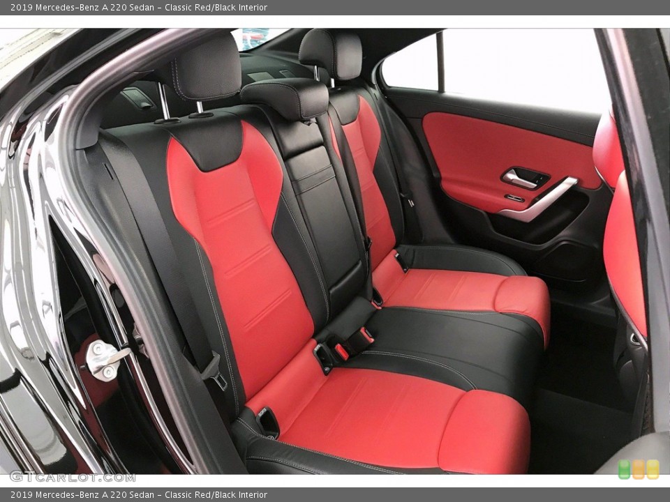 Classic Red/Black Interior Rear Seat for the 2019 Mercedes-Benz A 220 Sedan #140383039