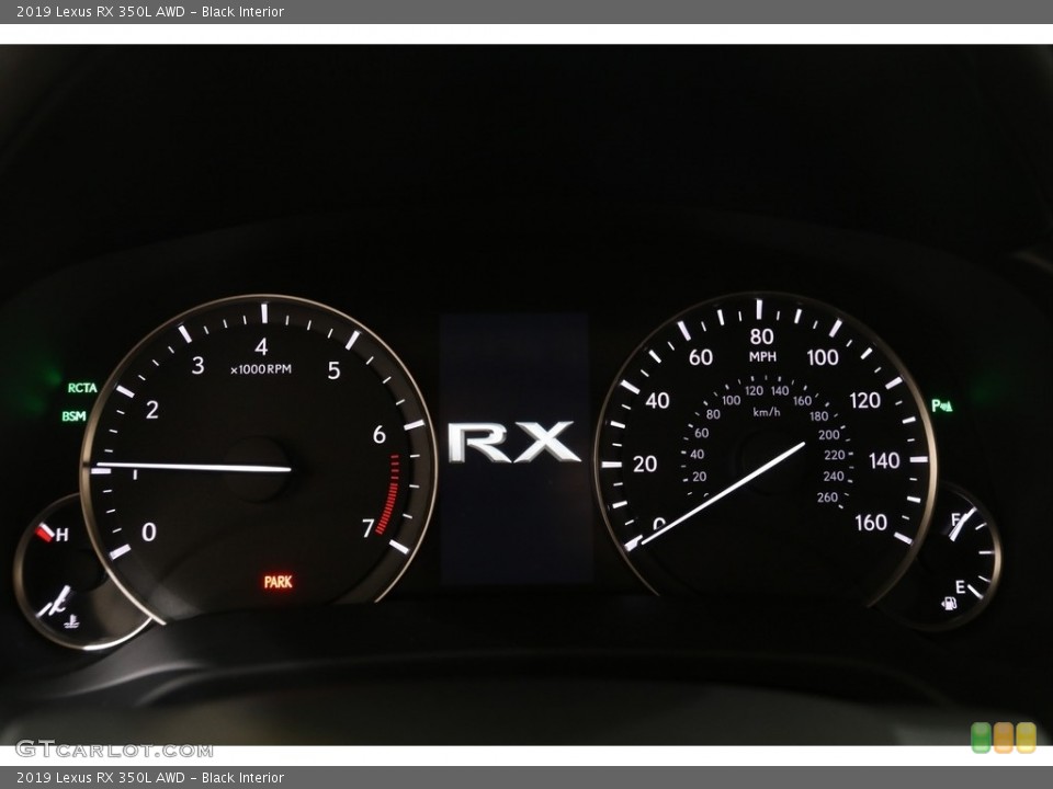 Black Interior Gauges for the 2019 Lexus RX 350L AWD #140384572