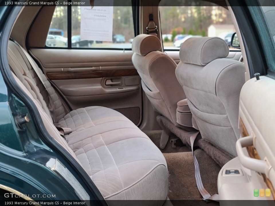 Beige Interior Rear Seat for the 1993 Mercury Grand Marquis GS #140385997