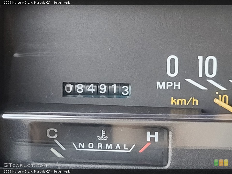 Beige Interior Gauges for the 1993 Mercury Grand Marquis GS #140386177