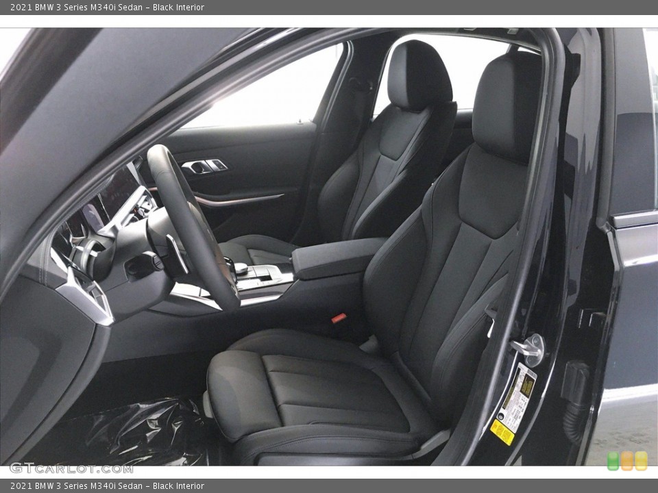 Black Interior Front Seat for the 2021 BMW 3 Series M340i Sedan #140386840
