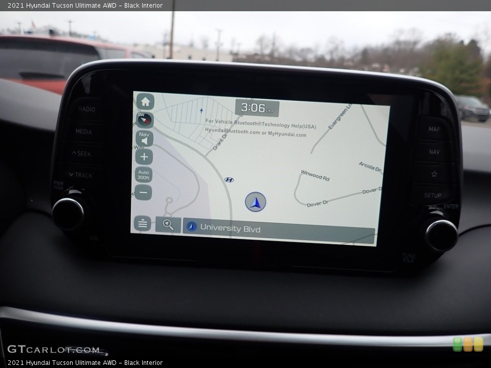 Black Interior Navigation for the 2021 Hyundai Tucson Ulitimate AWD #140387422