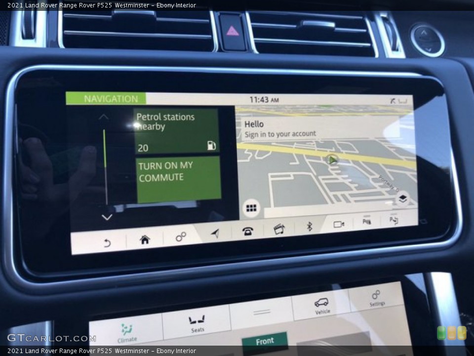 Ebony Interior Navigation for the 2021 Land Rover Range Rover P525 Westminster #140388772