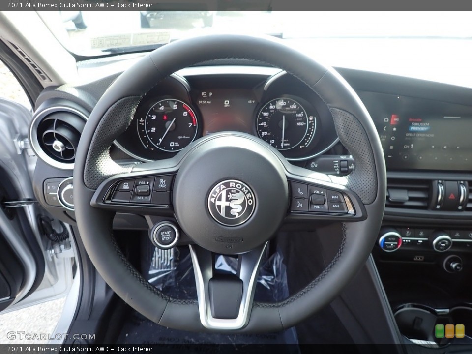 Black Interior Steering Wheel for the 2021 Alfa Romeo Giulia Sprint AWD #140388811