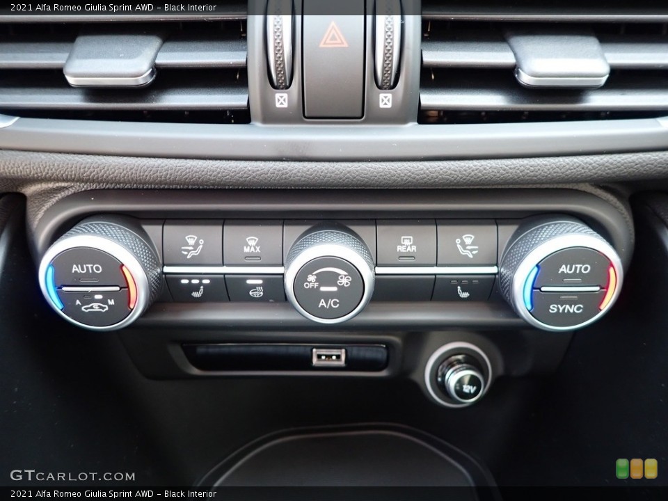 Black Interior Controls for the 2021 Alfa Romeo Giulia Sprint AWD #140388868
