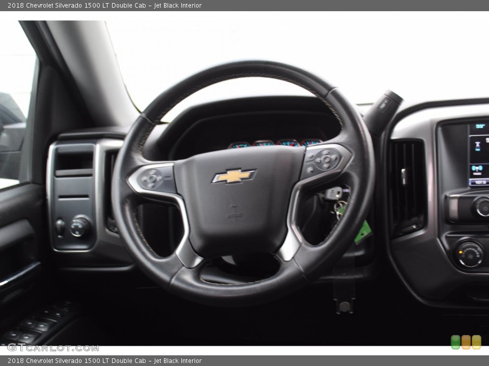 Jet Black Interior Steering Wheel for the 2018 Chevrolet Silverado 1500 LT Double Cab #140391955