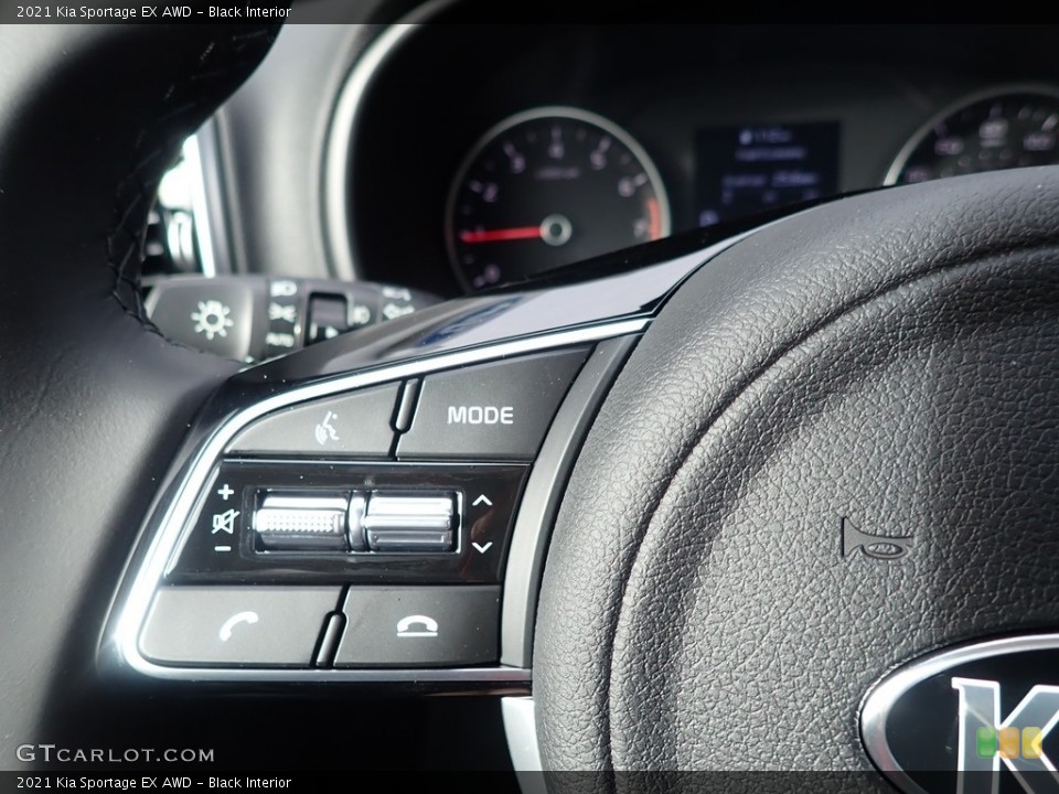 Black Interior Steering Wheel for the 2021 Kia Sportage EX AWD #140393017