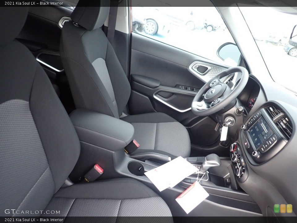 Black Interior Front Seat for the 2021 Kia Soul LX #140393272