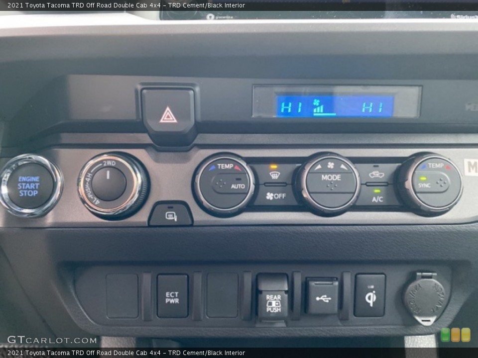 TRD Cement/Black Interior Controls for the 2021 Toyota Tacoma TRD Off Road Double Cab 4x4 #140393653
