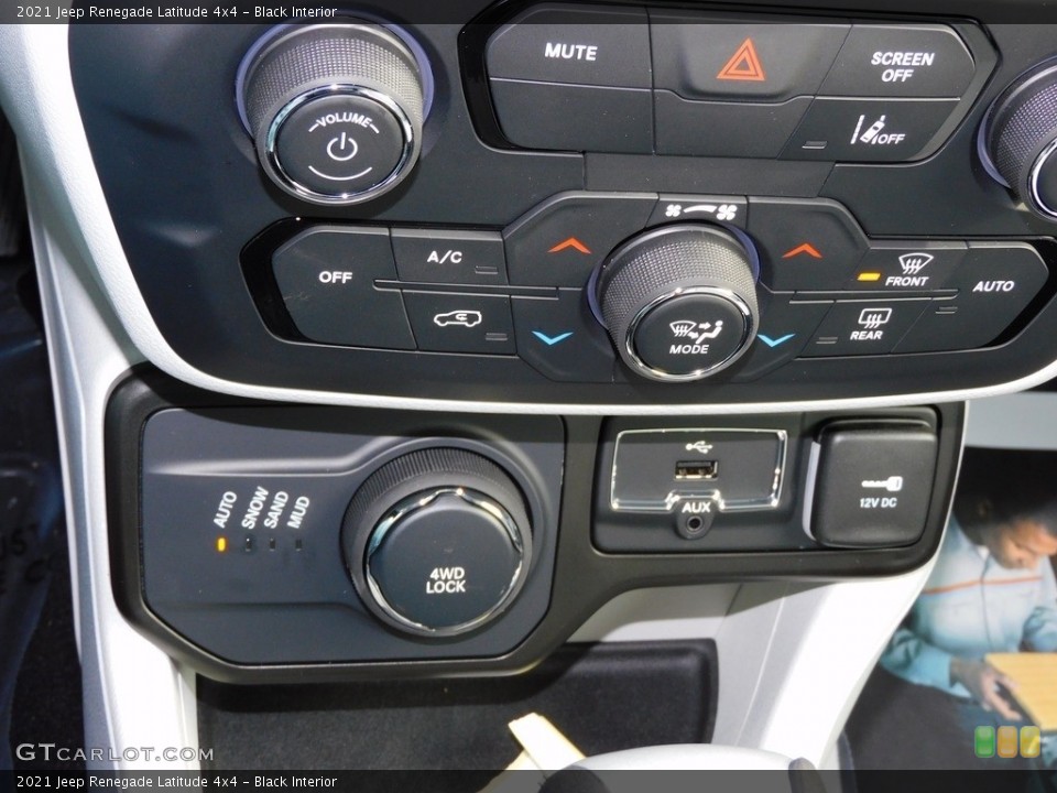 Black Interior Controls for the 2021 Jeep Renegade Latitude 4x4 #140395654