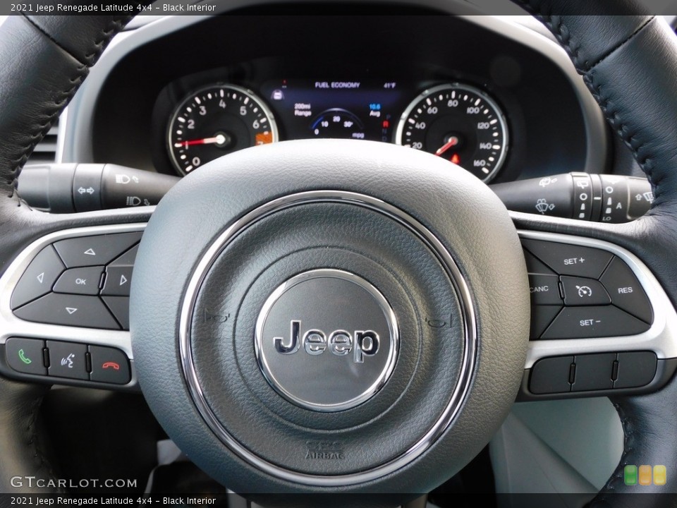 Black Interior Steering Wheel for the 2021 Jeep Renegade Latitude 4x4 #140395684