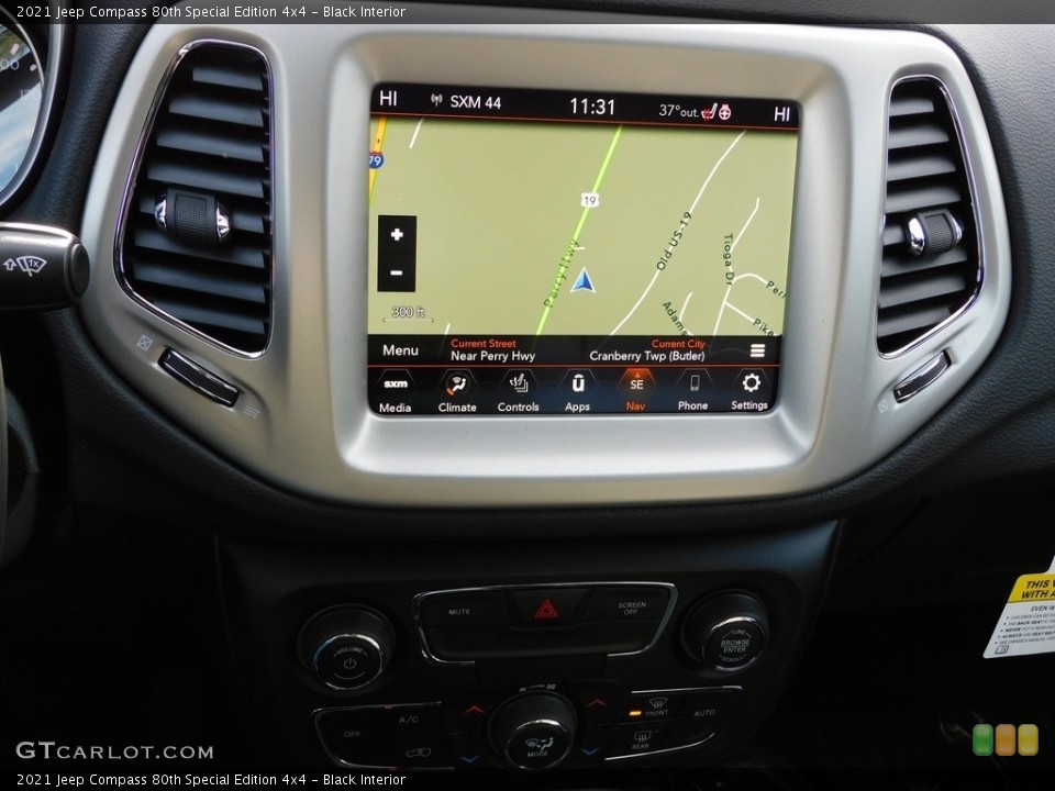 Black Interior Navigation for the 2021 Jeep Compass 80th Special Edition 4x4 #140396581