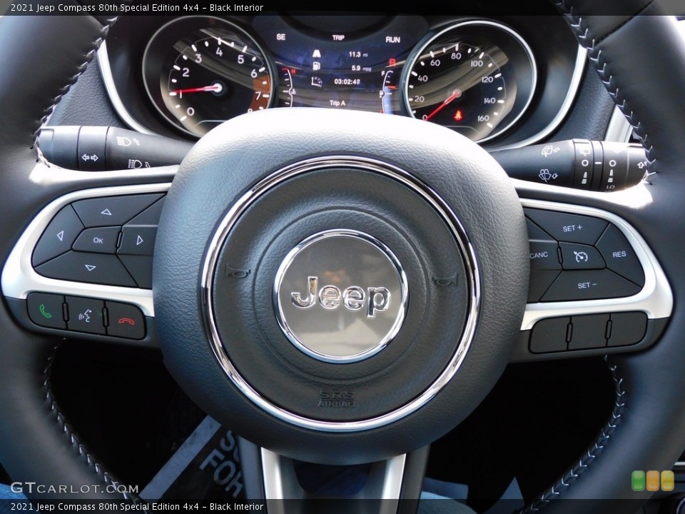 Black Interior Steering Wheel for the 2021 Jeep Compass 80th Special Edition 4x4 #140396689