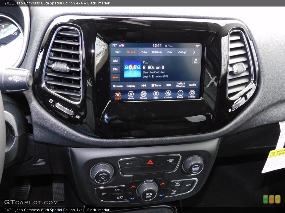 Black Interior Controls for the 2021 Jeep Compass 80th Special Edition 4x4 #140397526