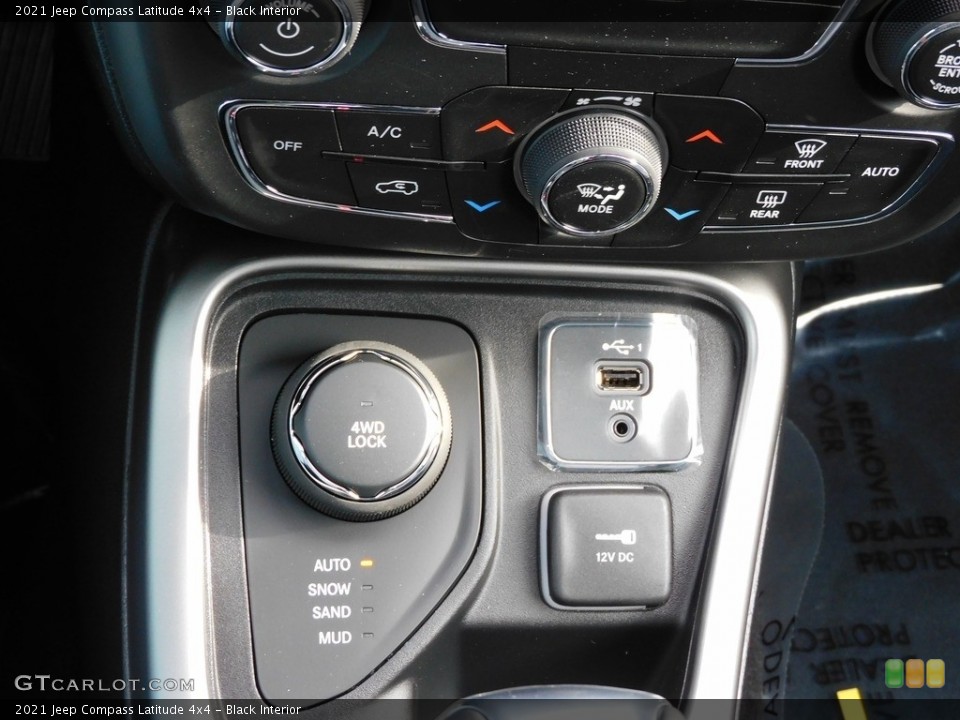Black Interior Controls for the 2021 Jeep Compass Latitude 4x4 #140398034