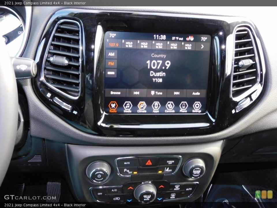 Black Interior Controls for the 2021 Jeep Compass Limited 4x4 #140398846