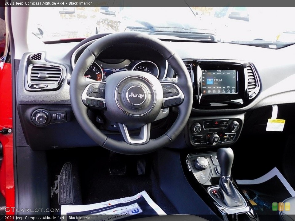 Black Interior Dashboard for the 2021 Jeep Compass Altitude 4x4 #140399158