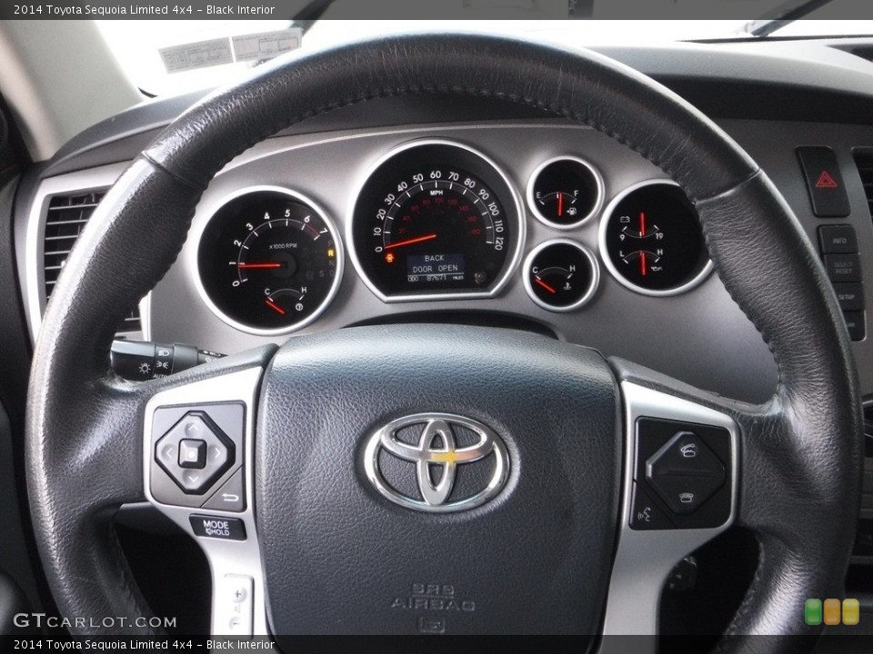 Black Interior Steering Wheel for the 2014 Toyota Sequoia Limited 4x4 #140400313