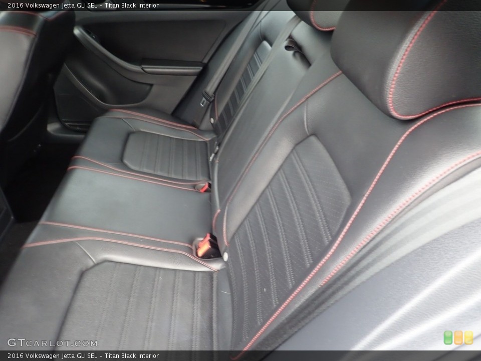 Titan Black Interior Rear Seat for the 2016 Volkswagen Jetta GLI SEL #140403569