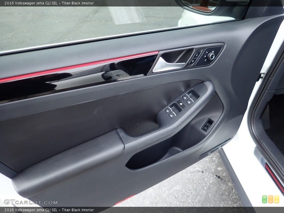 Titan Black Interior Door Panel for the 2016 Volkswagen Jetta GLI SEL #140403610