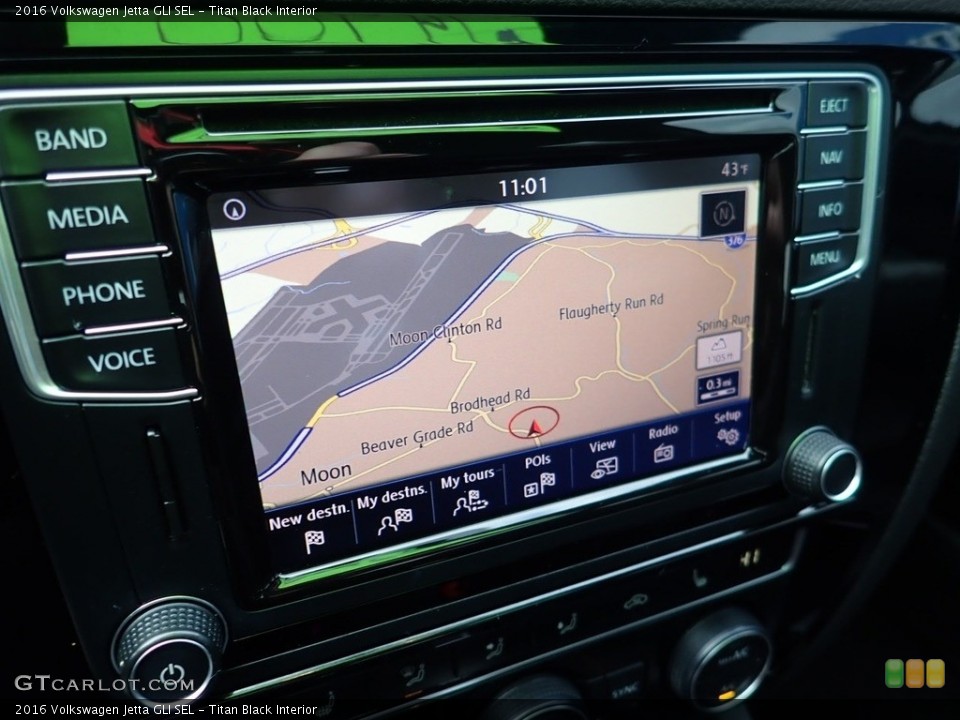 Titan Black Interior Navigation for the 2016 Volkswagen Jetta GLI SEL #140403698