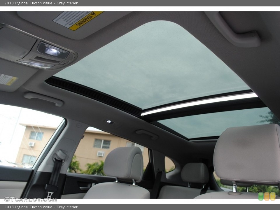 Gray Interior Sunroof for the 2018 Hyundai Tucson Value #140411478