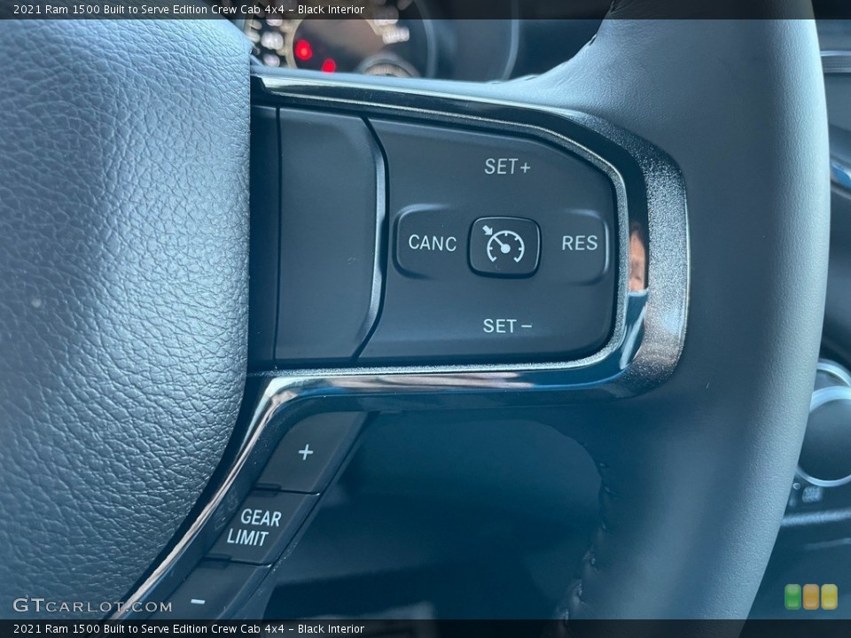 Black Interior Steering Wheel for the 2021 Ram 1500 Built to Serve Edition Crew Cab 4x4 #140415684