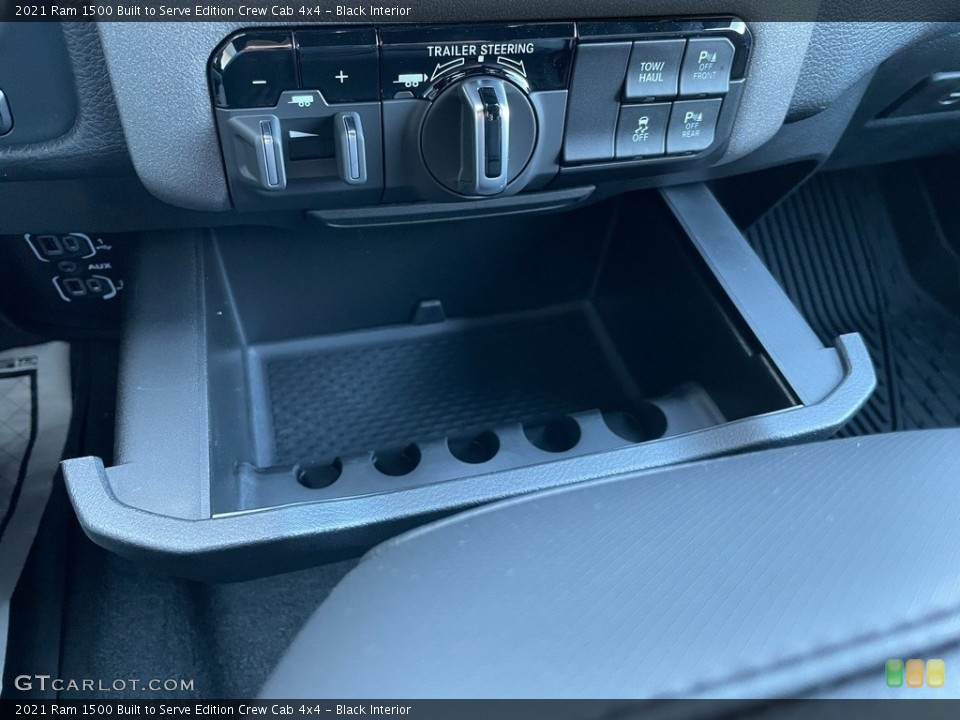 Black Interior Controls for the 2021 Ram 1500 Built to Serve Edition Crew Cab 4x4 #140415821