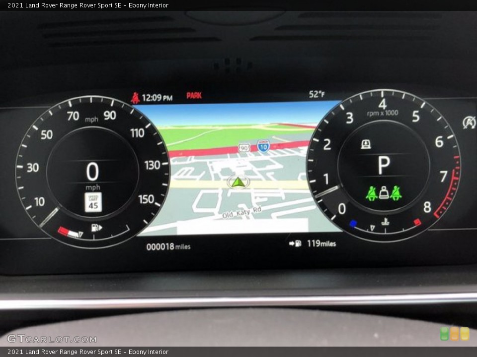 Ebony Interior Gauges for the 2021 Land Rover Range Rover Sport SE #140420655