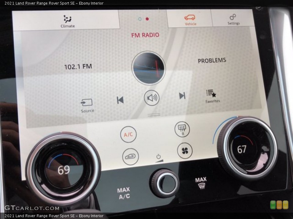 Ebony Interior Controls for the 2021 Land Rover Range Rover Sport SE #140420899