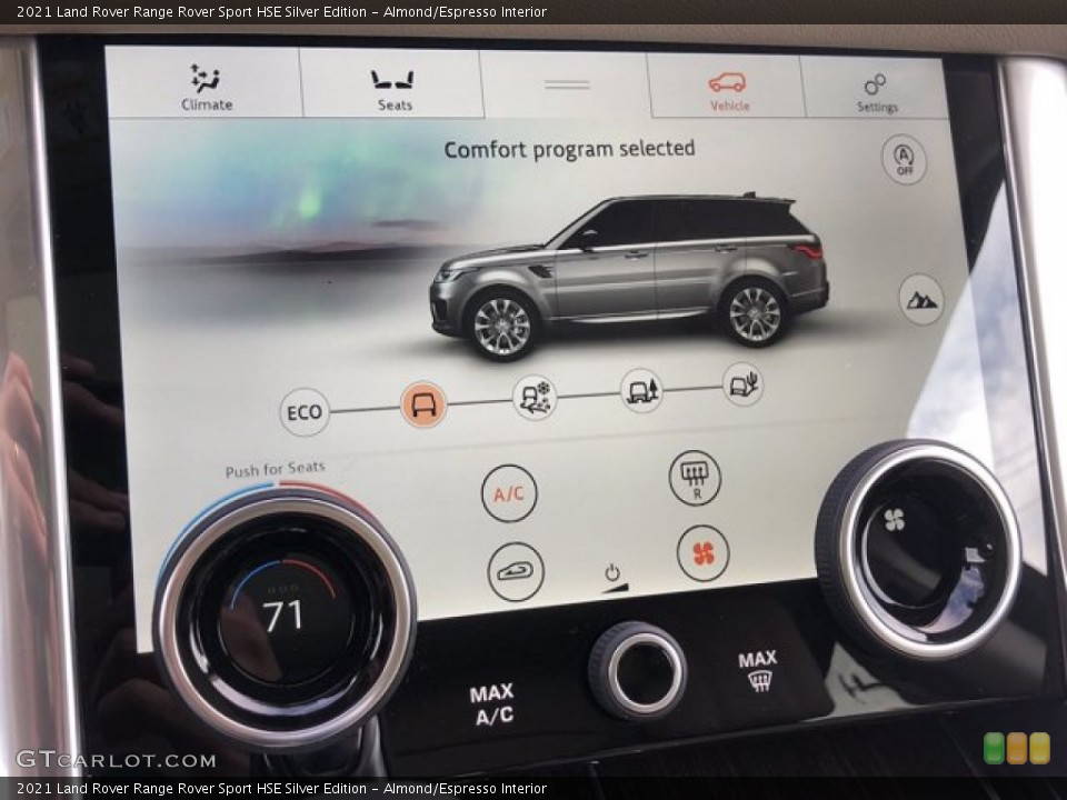 Almond/Espresso Interior Controls for the 2021 Land Rover Range Rover Sport HSE Silver Edition #140421354